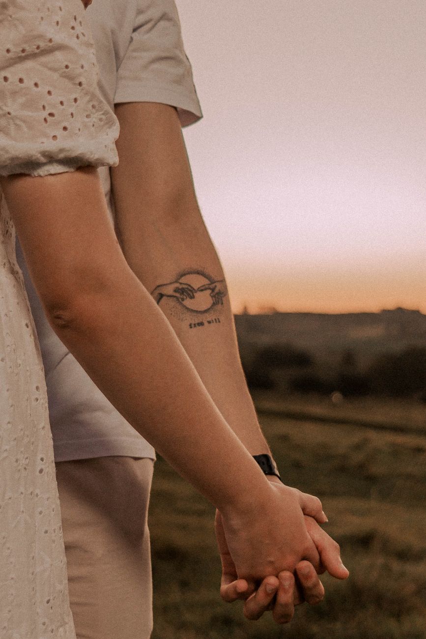 Couple enlacé